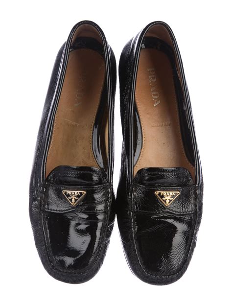 prada loafer patent|Prada patent leather loafers women's.